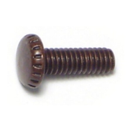 Midwest Fastener Thumb Screw, #8-32 Thread Size, Antique Brass Steel, 1/2 in Lg, 25 PK 76148